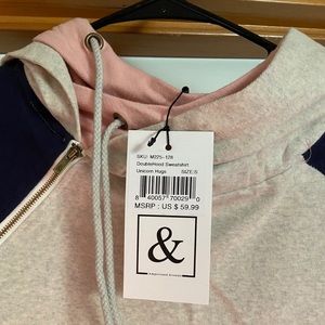 Unicorn Hugs DoubleHood Sweatshirt- Size Small.